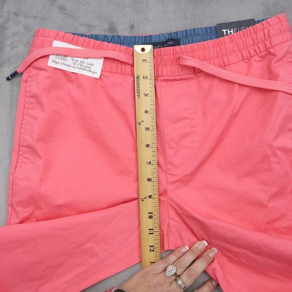 Tommy Hilfiger Pants Mens XS Pink Flat Front Straight Drawstring Pocket Casual - Picture 3 of 16